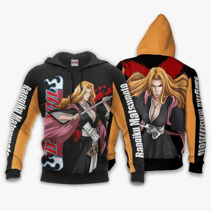 Rangiku Matsumoto Anime Manga Bleach For Men And Women 3d Hoodie Zip Hoodie