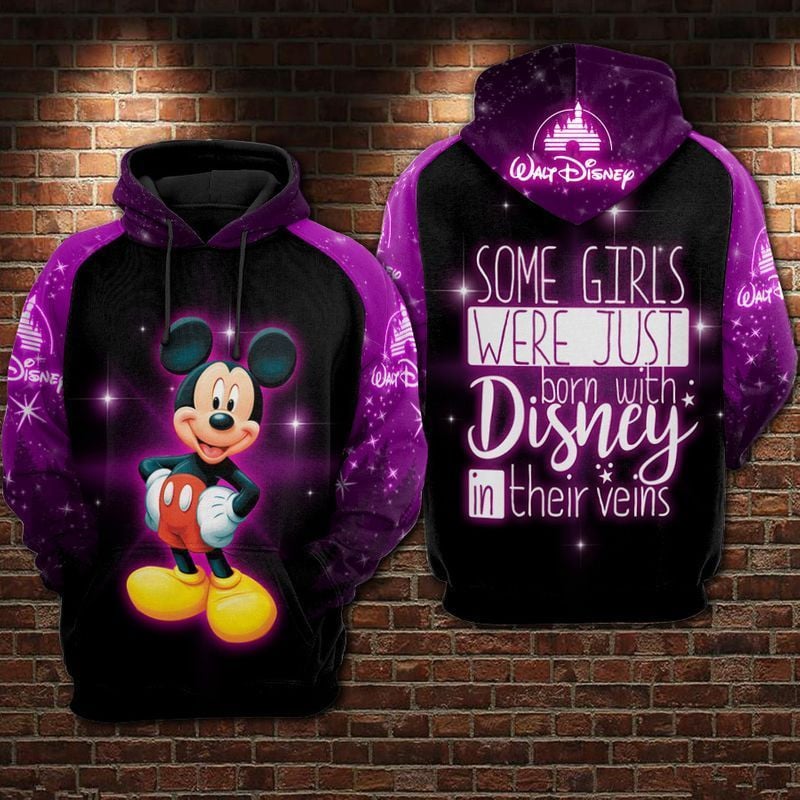 Some Disney Girl Born Mickey Over Print 3d Hoodie Zip Hoodie 328