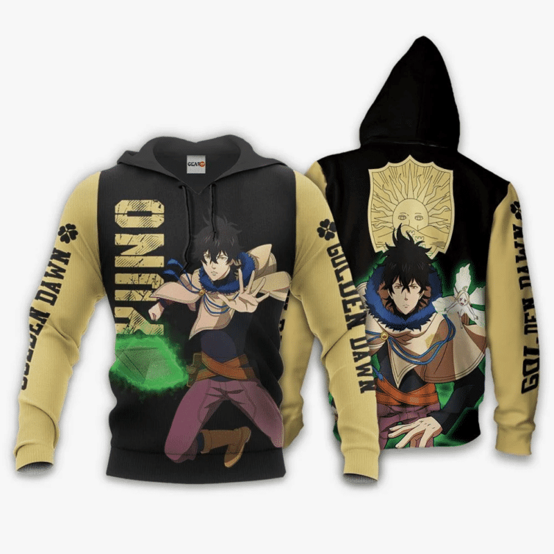 Yuno Anime Manga Black Clover Golden Dawn For Men And Women 3d Hoodie Zip Hoodie