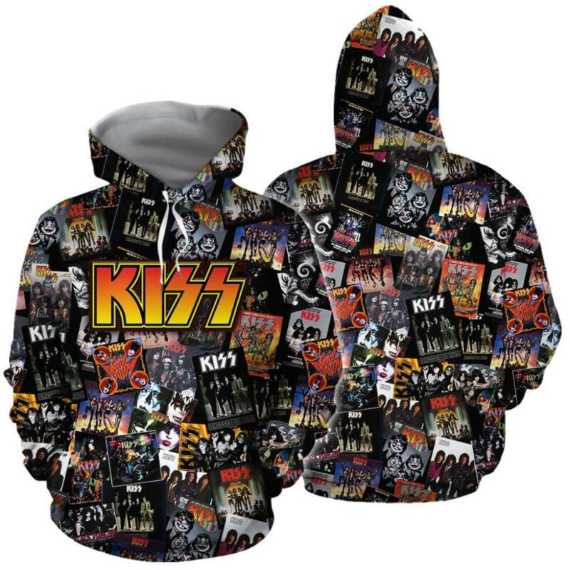 Kiss Love Gun Fashion Men Women 3d Hoodie Zipper Hoodie