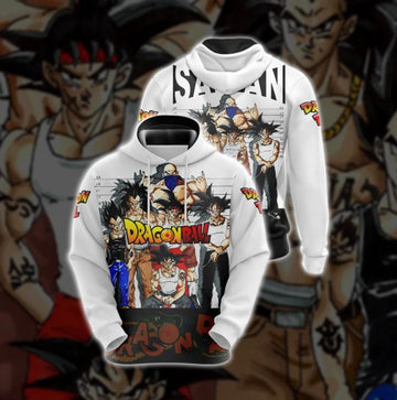 Dragon Ball Z Saiyan Gang Over Print 3d Hoodie Zip Hoodie 54