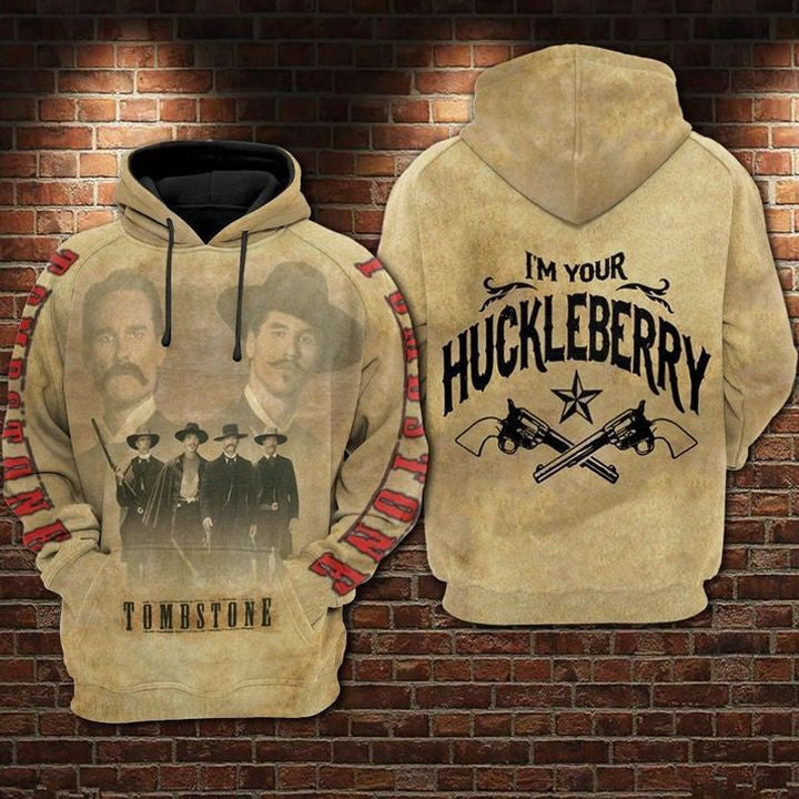 Doc Holiday Tombstone I?m Your Huckleberry 3d Hoodie
