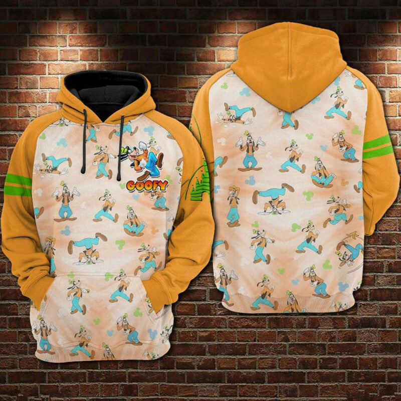 Disney Goofy Unisex 3d Hoodie Zip Hoodie
