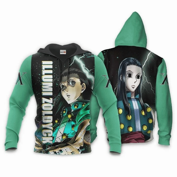Illumi Zoldyck Anime Manga Hunter X Hunter For Men And Women 3d Hoodie Zip Hoodie