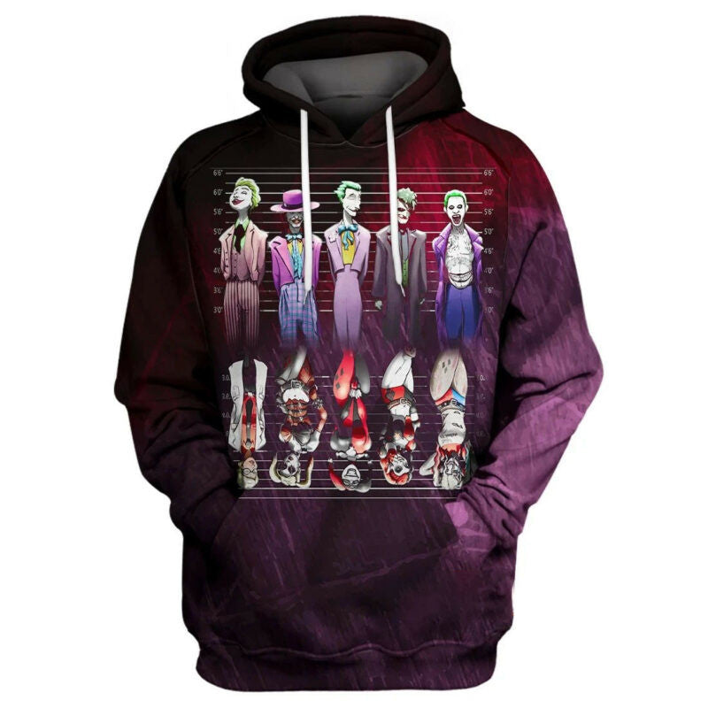 Dc Hoodie Joker And Harley Quinn 3d Hoodie Zip Hoodie