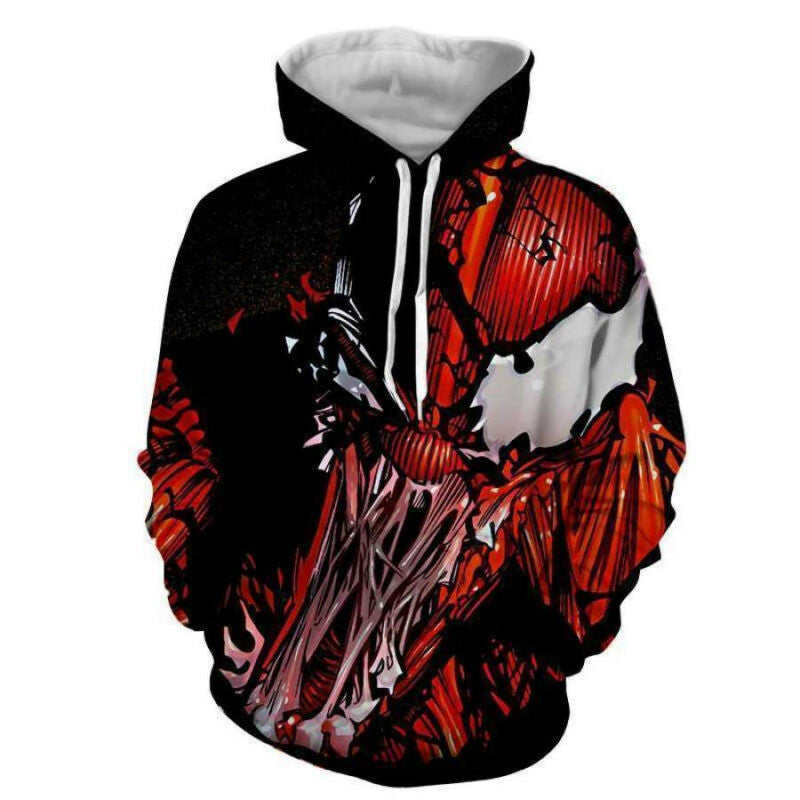 Red Venom Attack Spiderman 3d All-over Printed Unisex Hoodies - Jacket