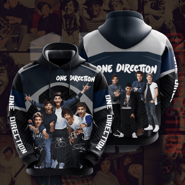One Direction Signature Design Gift For Fan Custom 3d Hoodie All Over Printed Hoodie