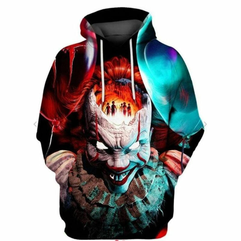 It Pennywise The Dancing Clown Over Print 3d Hoodie Zip Hoodie