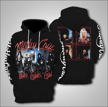 M?tley Cr?e Band 3d Hoodie Zipper Hoodie