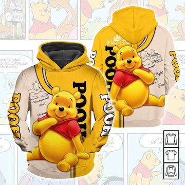 Cartoon Character Winnie The Pooh Hoodie All Over Printed 3d Unisex Men Women