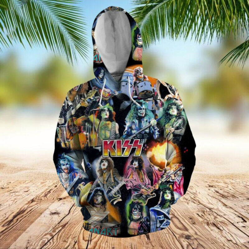Kiss Rock Band 3d Hoodie
