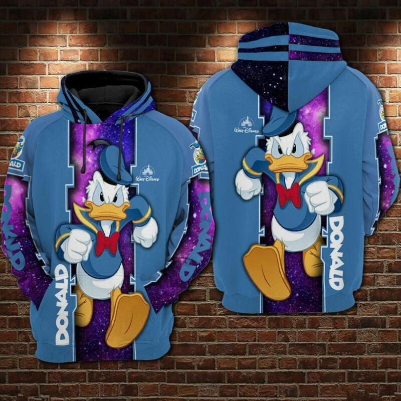 Donald Duck Movies Disney 2 Over Print 3d Hoodie Zip Hoodie