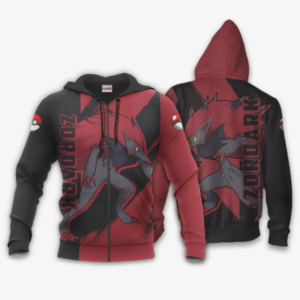 Zoroark Anime Pokemon Manga 1k959 Fan Gift Stylist Unisex Cartoon Graphic Outfits Aop 3d Hoodie Zip Hoodie 1947