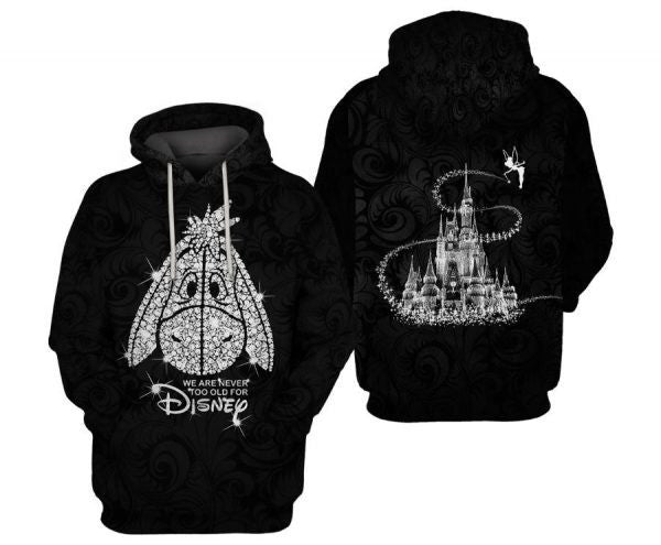 Eeyore Winnie The Pooh Bling Disney Cartoon 2k757 Lover Gift,eeyore Bling Disney All Over Print 3d Hoodie 1033