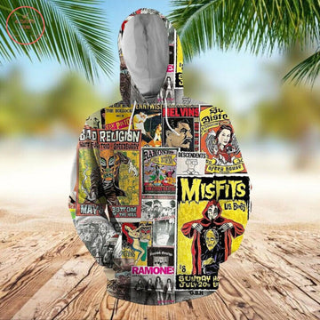 Punk Rock Collage 3d Hoodie Zip Hoodie