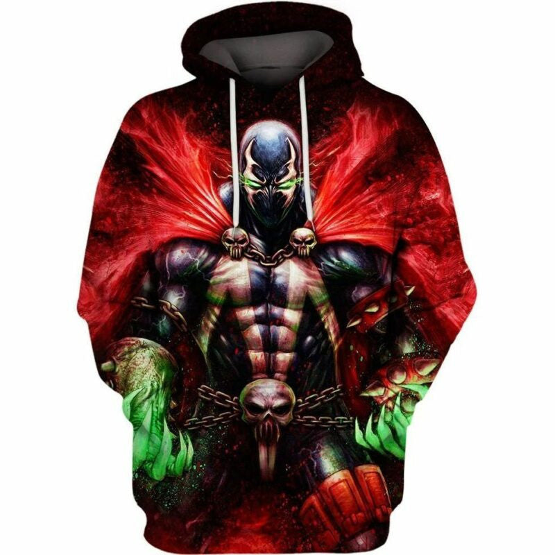 Hell Spawn Over Print 3d Hoodie Zip Hoodie