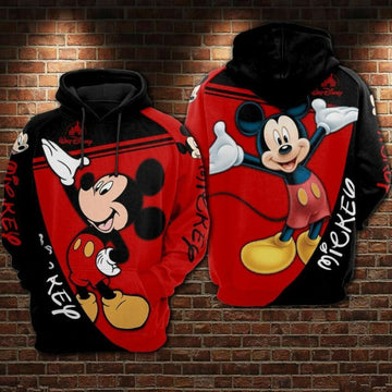 Mickey Mouse Movies Disney 4 Over Print 3d Hoodie Zip Hoodie