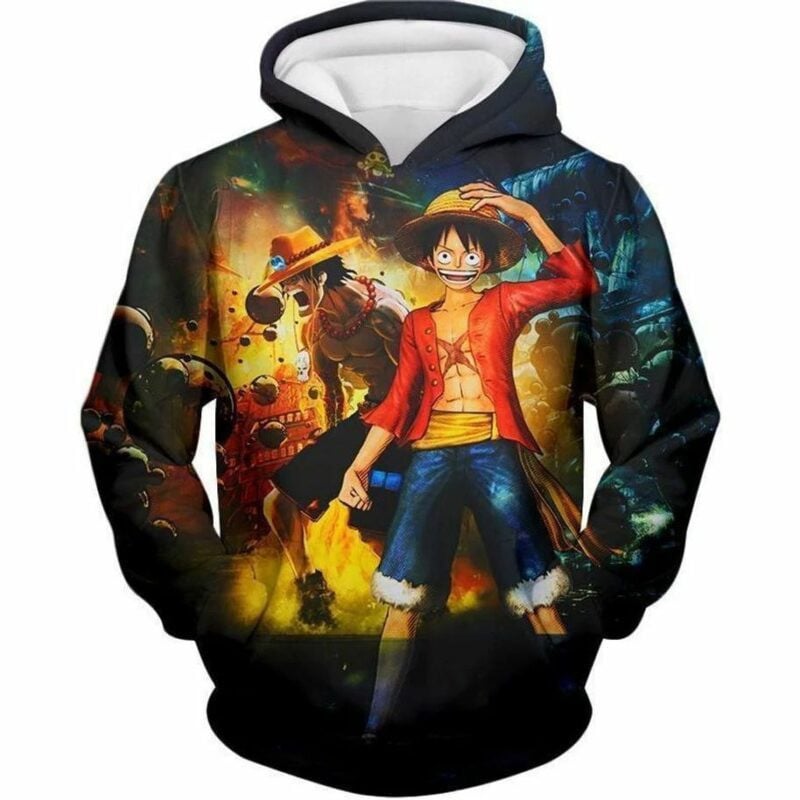 One Piece Brothers Luffy And Ace Best Bond Over Print 3d Hoodie Zip Hoodie