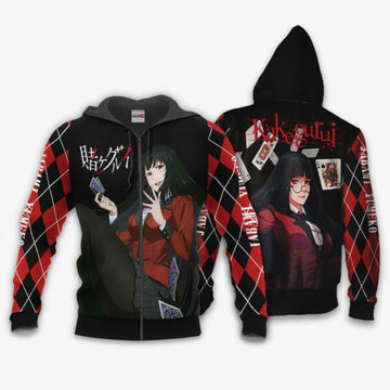 Jabami Yumeko Kakegurui Anime 3k262 Fan Gift Stylist Unisex Cartoon 3d Hoodie Zip Hoodie 1180