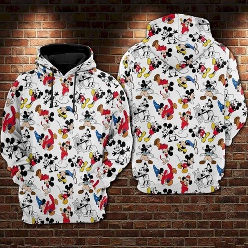 Mickey And Minnie Mouse T Shirt Sweatshirt Zip Hoodie Bomber