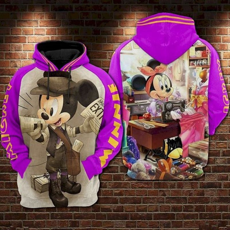 Funny Mickey Minnie Mouse Walt Disney 3d Hoodie 375