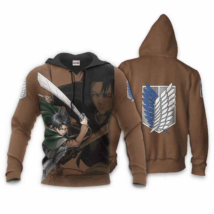 Aot Levi Ackerman Attack On Titan Anime Manga For Men And Women 3d Hoodie Zip Hoodie