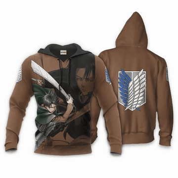Aot Levi Ackerman Attack On Titan Anime Manga For Men And Women 3d Hoodie Zip Hoodie