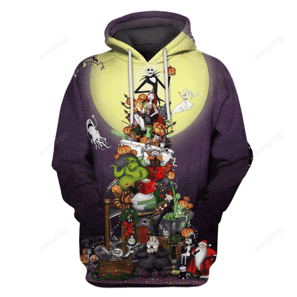 Nightmare Before Christmas Tree Jack And Sally 3d Hoodie