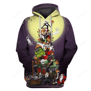 Nightmare Before Christmas Tree Jack And Sally 3d Hoodie