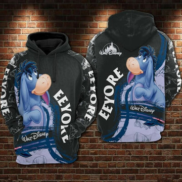 Eeyore Cartoon Winnie The Pooh Movie Disney 6 Over Print 3d Hoodie Zip Hoodie