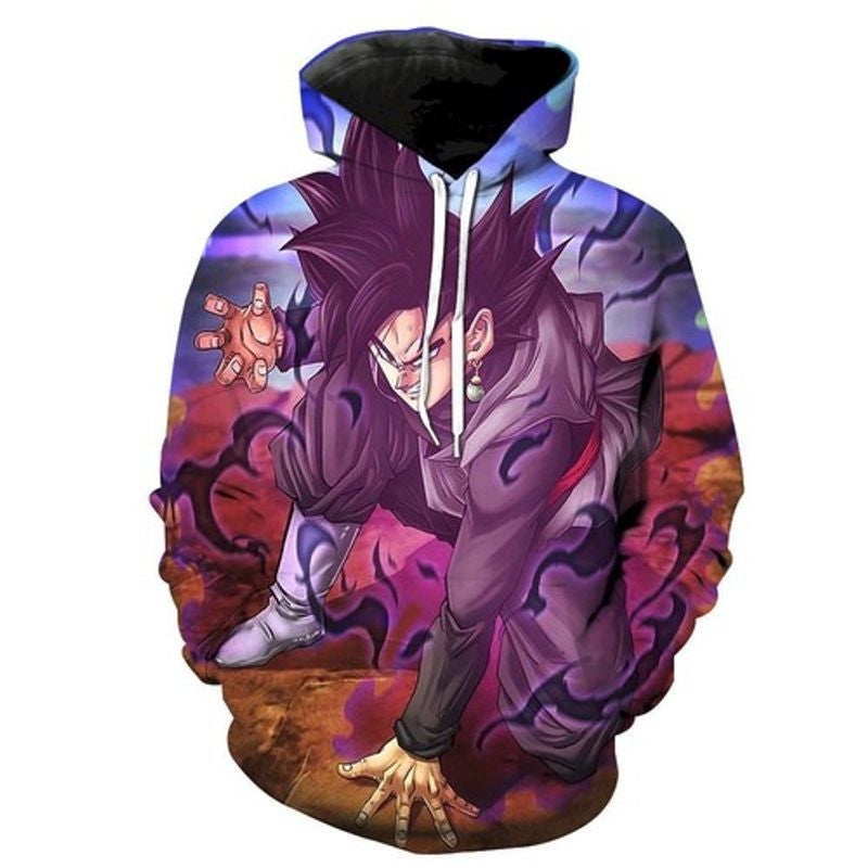 Evil Black Goku Dragon Ball Super Pullover And Zippered Hoodies Custom 3d Hoodie