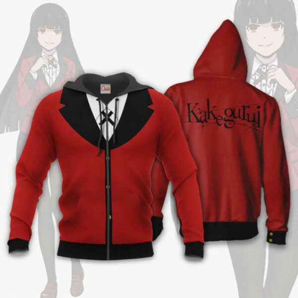 Yumeko Uniform Kakegurui Anime 2k982 Fan Gift Stylist Unisex Cartoon 3d Hoodie Zip Hoodie 1784