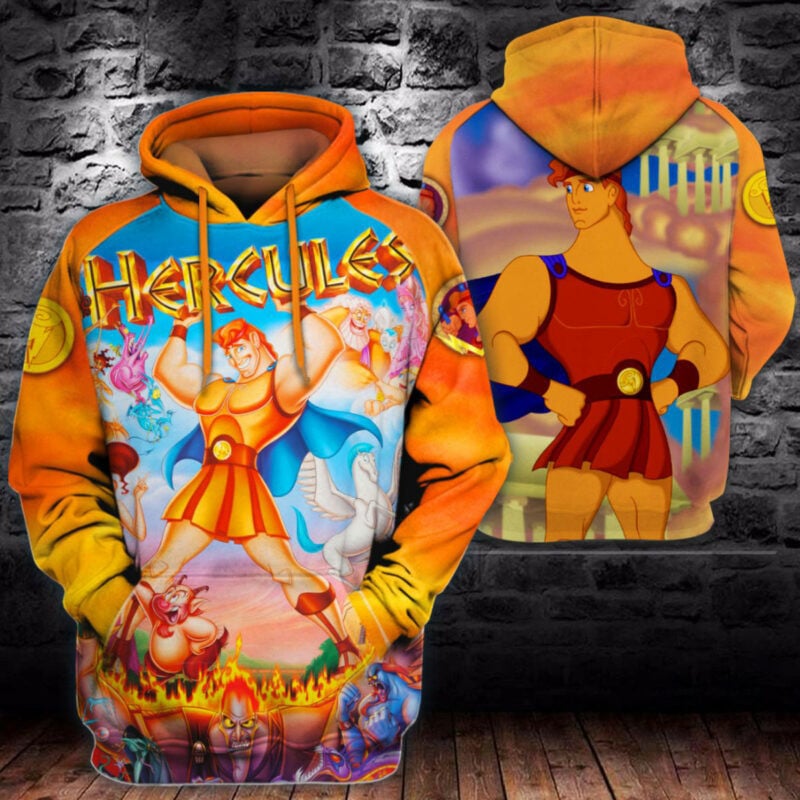 Hercules Orange 3d Hoodie