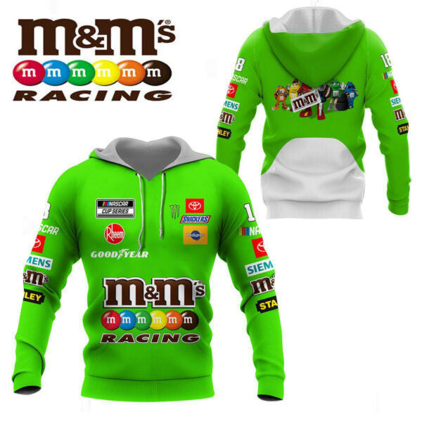 M M Nascar Racing Shirt Fan Gift 644, Stylist Unisex 3d Hoodie Zip Hoodie 1697
