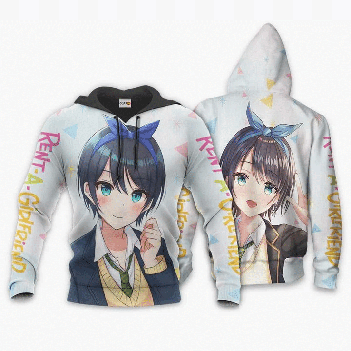Ruka Sarashina Anime Manga Kanokari Rent A Girlfriend For Men And Women 3d Hoodie Zip Hoodie