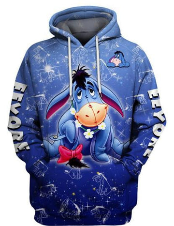 Eeyore Winnie The Pooh 3d Hoodie Zipper Hoodie
