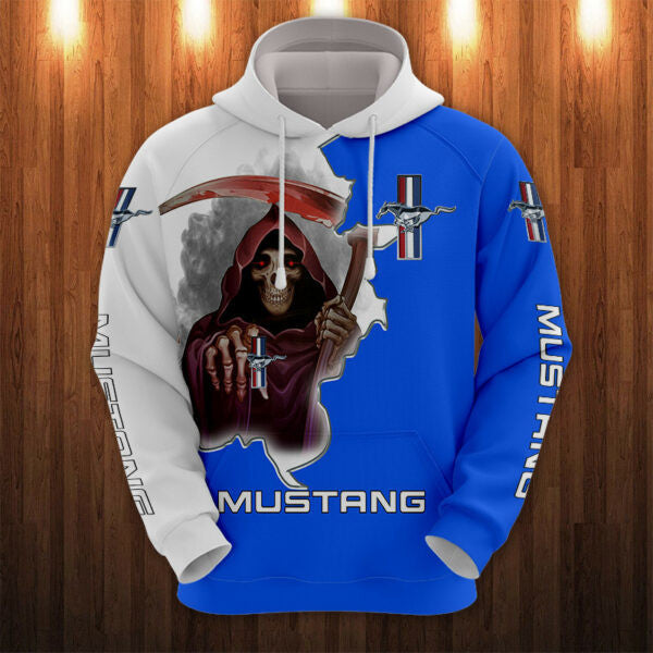 Death Ford Mustang Sport Car 7k419 Fan Gift Stylist Unisex Cartoon 3d Hoodie Zip Hoodie 1313