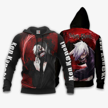 Ken Kaneki Tokyo Ghoul Anime 3k345 Fan Gift Stylist Unisex Cartoon 3d Hoodie Zip Hoodie 817