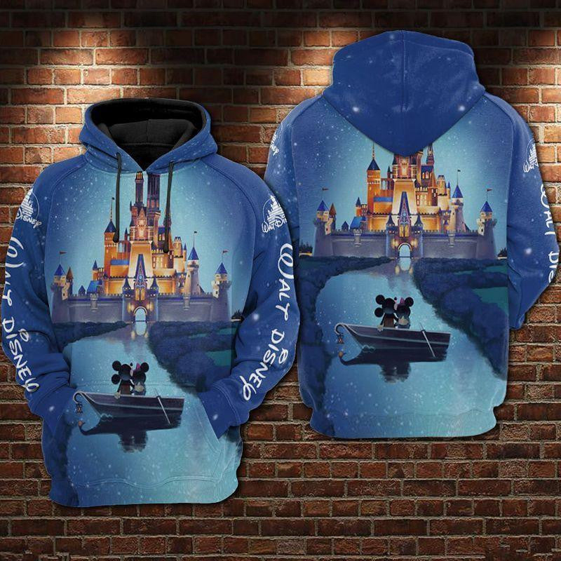 Disney Castle Over Print 3d Hoodie
