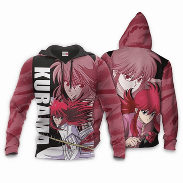 Kurama Anime Manga Yu Yu Hakusho For Men And Women 3d Hoodie Zip Hoodie