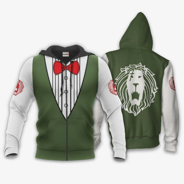 Seven Deadly Sins Escanor Uniform Anime 3k444 Fan Gift Stylist Unisex Cartoon 3d Hoodie Zip Hoodie 2186