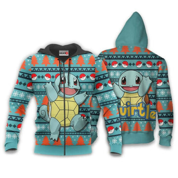 Squirtle Anime Pokemon Manga Ugly Christmas Sweater 1k943 Fan Gift Stylist Unisex Cartoon Graphic Outfits Aop 3d Hoodie Zip Hoodie 2433