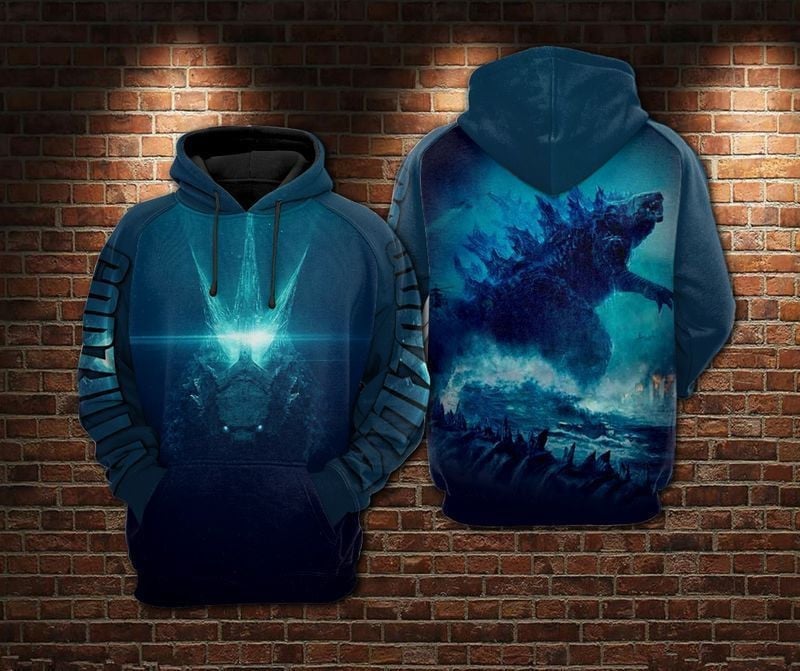 Godzilla: King Of The Monsters Over Print 3d Hoodie Zip Hoodie