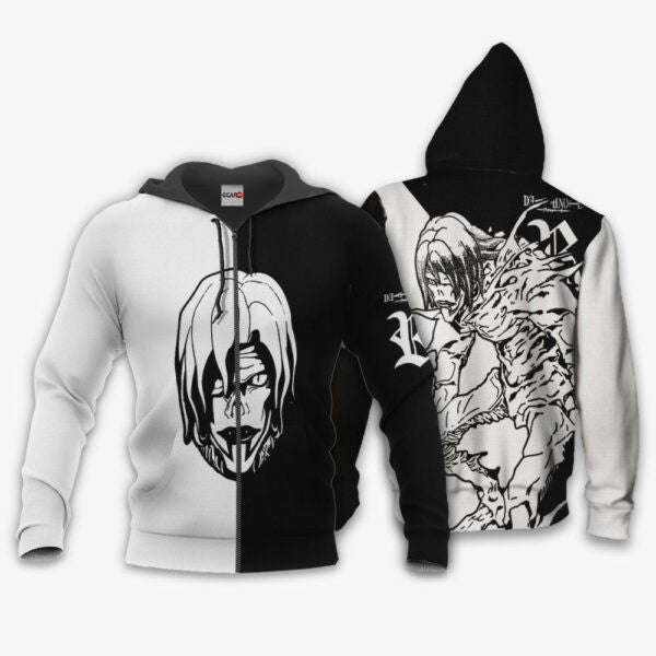 Death Note Rem Anime 3k339 Fan Gift Stylist Unisex Cartoon 3d Hoodie Zip Hoodie 1533