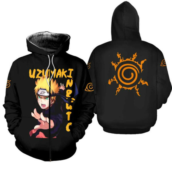 Uzumaki Naruto Shirt Naruto Family Symbol Anime 2k885 Fan Gift Stylist Unisex Cartoon 3d Hoodie Zip Hoodie 2826