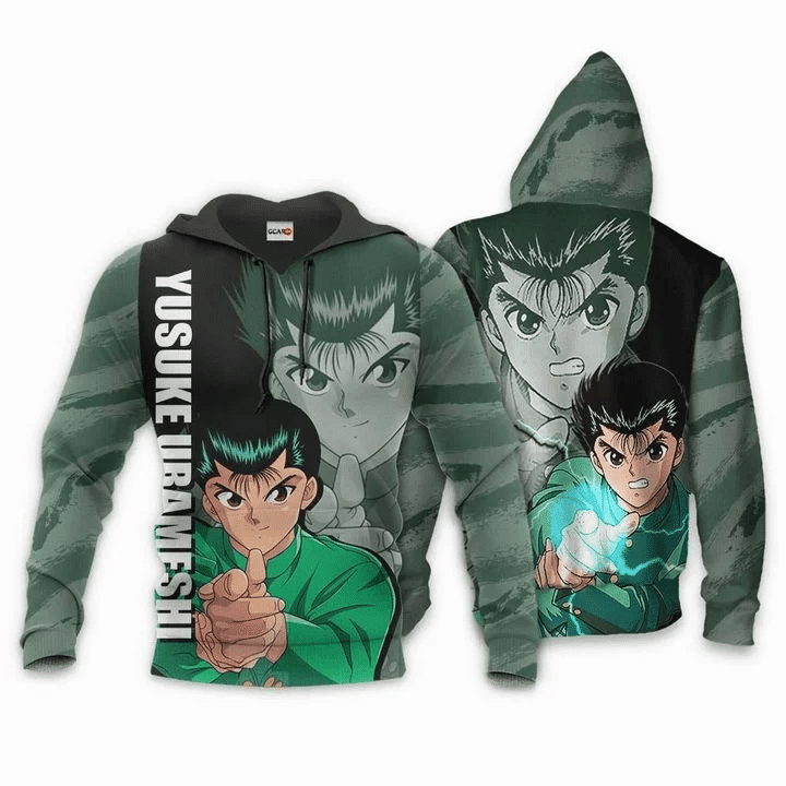 Urameshi Yusuke Anime Manga Yu Yu Hakusho For Men And Women 3d Hoodie Zip Hoodie