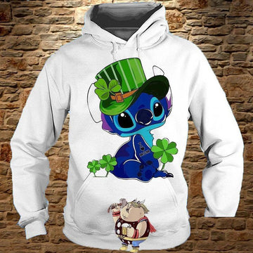 Irish Stitch Happy St Patricks Day Over Print 3d Hoodie Zip Hoodie 1204