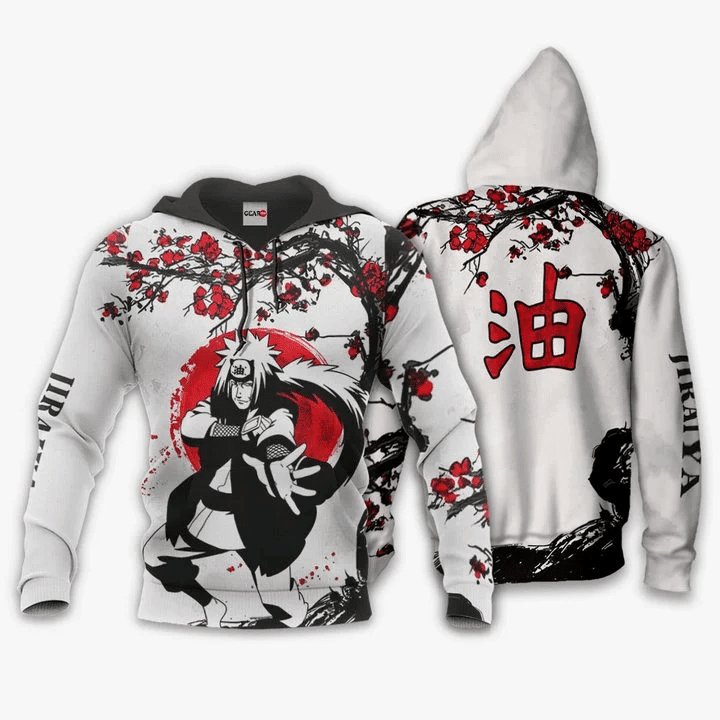 Jiraiya Anime Manga Naruto For All For Men And Women 3d Hoodie Zip Hoodie
