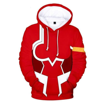Darling In The Franxx Hoodie Zero Two Fighting Suit Costume Red 3d Hoodie Zip Hoodie