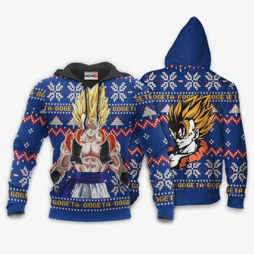 Gogeta Ugly Christmas Dragon Ball Z Anime 1k327 Fan Gift Stylist Unisex Cartoon Graphic Outfits Aop 3d Hoodie, Zip Hoodie 1112